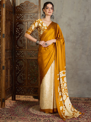 Ishvika Stylish Semi Modal Saree for Party & Festive Wear ClothsVilla