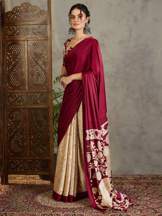 Ishvika Stylish Semi Modal Saree for Party & Festive Wear ClothsVilla
