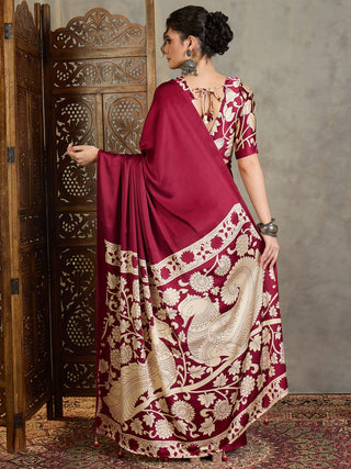 Ishvika Stylish Semi Modal Saree for Party & Festive Wear ClothsVilla