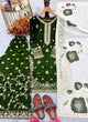 Load image into Gallery viewer, Jade Green Designer Pure Fendi Silk Heavy Embroidered Kurta Palazzo Set with 5 mm Sequins, Rivet Moti Work &amp; Digital Printed Tabby Silk Dupatta ClothsVilla.com