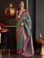 Jade Green Elegant Banarasi Silk Blend Woven Saree with Tassel Detailing ClothsVilla