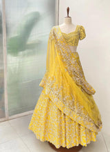 Load image into Gallery viewer, Jalpari Silk Lehenga Choli Set with Embroidered Blouse, Dupatta &amp; Lehenga ClothsVilla