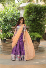 Load image into Gallery viewer, Trending Jequard Lehenga Choli with Russian Silk Embroidered Dupatta – Elegant Lavender ClothsVilla