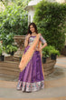 Load image into Gallery viewer, Trending Jequard Lehenga Choli with Russian Silk Embroidered Dupatta – Elegant Lavender ClothsVilla
