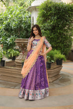 Load image into Gallery viewer, Trending Jequard Lehenga Choli with Russian Silk Embroidered Dupatta – Elegant Lavender ClothsVilla