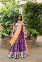 Load image into Gallery viewer, Trending Jequard Lehenga Choli with Russian Silk Embroidered Dupatta – Elegant Lavender ClothsVilla