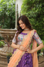 Load image into Gallery viewer, Trending Jequard Lehenga Choli with Russian Silk Embroidered Dupatta – Elegant Lavender ClothsVilla