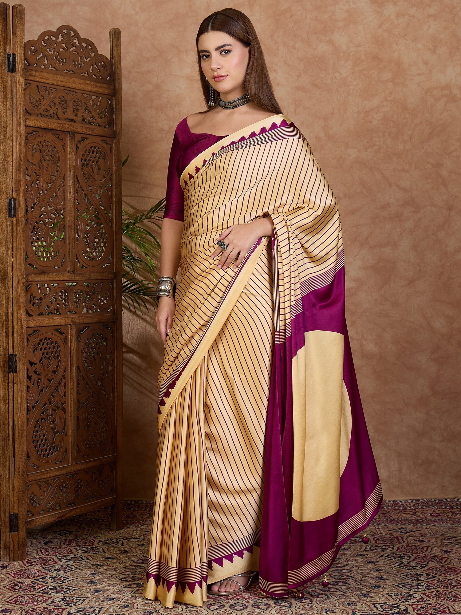 Kairavi Elegant Semi Modal Saree for Wedding Functions ClothsVilla