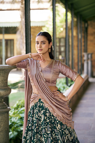 Kalamkari Printed Lehenga Set ClothsVilla