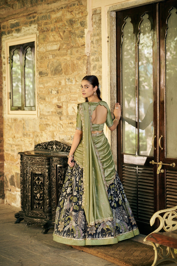 Kalamkari Printed Lehenga Set ClothsVilla