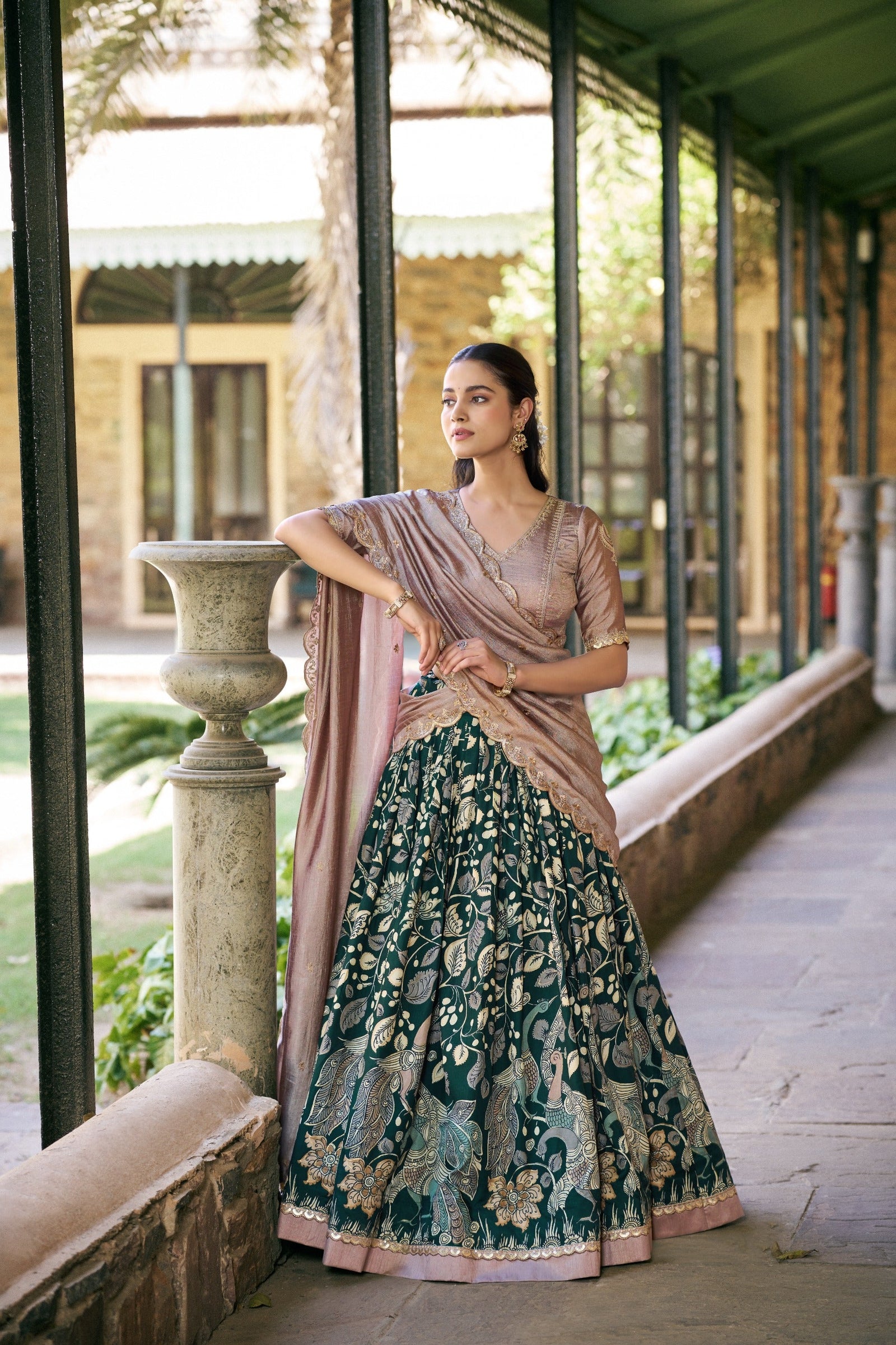 Kalamkari Printed Lehenga Set ClothsVilla