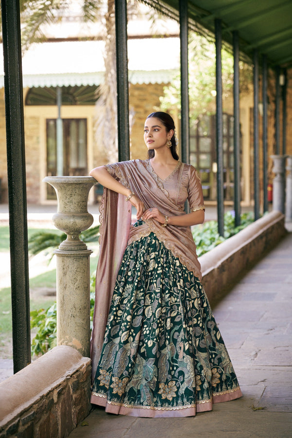 Kalamkari Printed Lehenga Set ClothsVilla