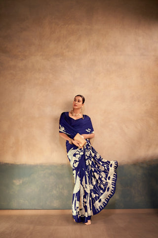 Kalamkari Satin Silk Printed Saree ClothsVilla