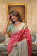 Load image into Gallery viewer, Kanjivaram Silk Red Saree with Zari Weaving &amp; Unstitched Blouse ClothsVilla