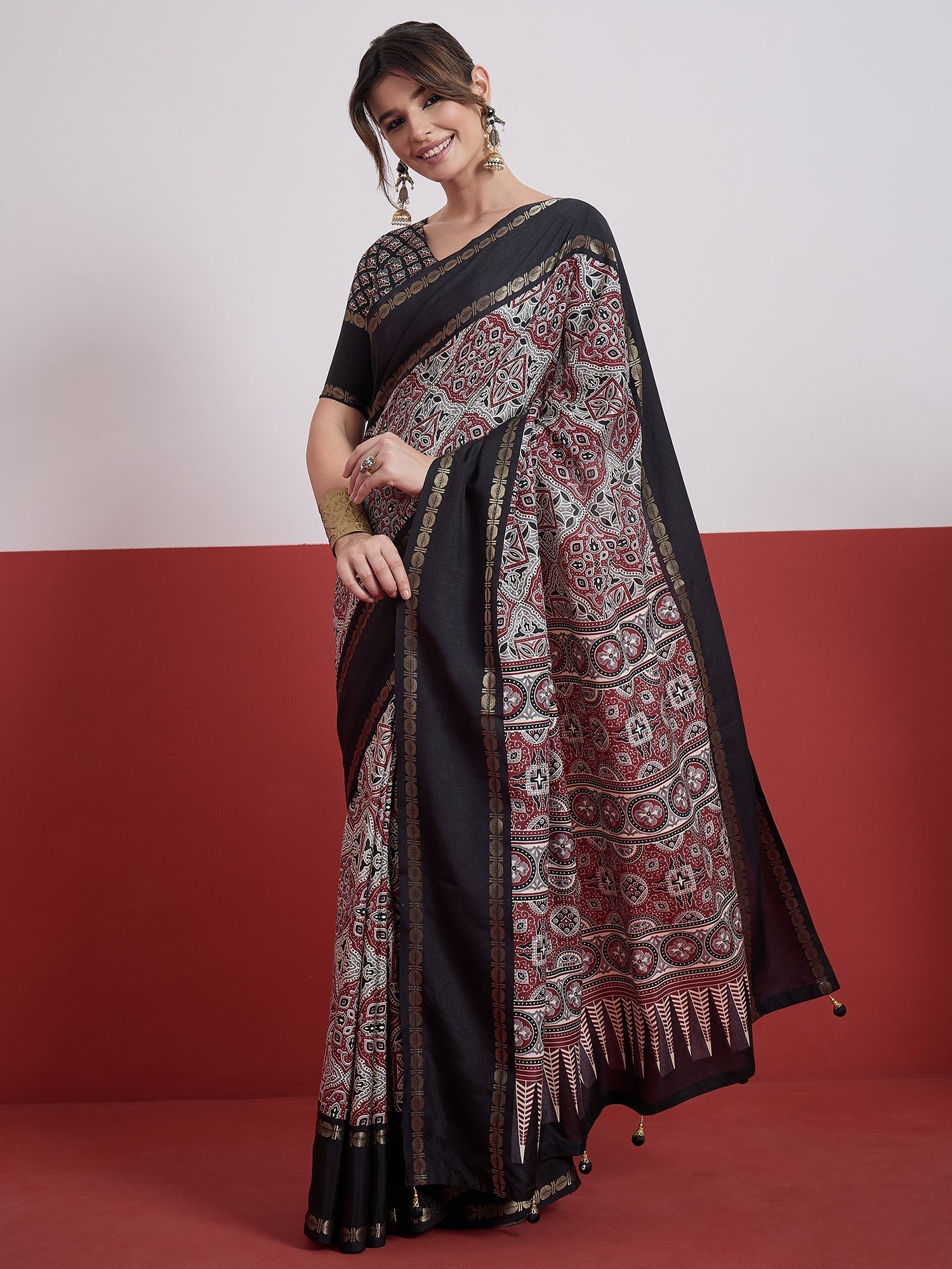Kashmira Textured Tussar Silk Saree for Festive Wear ClothsVilla