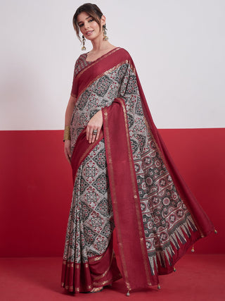 Kashmira Textured Tussar Silk Saree for Festive Wear ClothsVilla