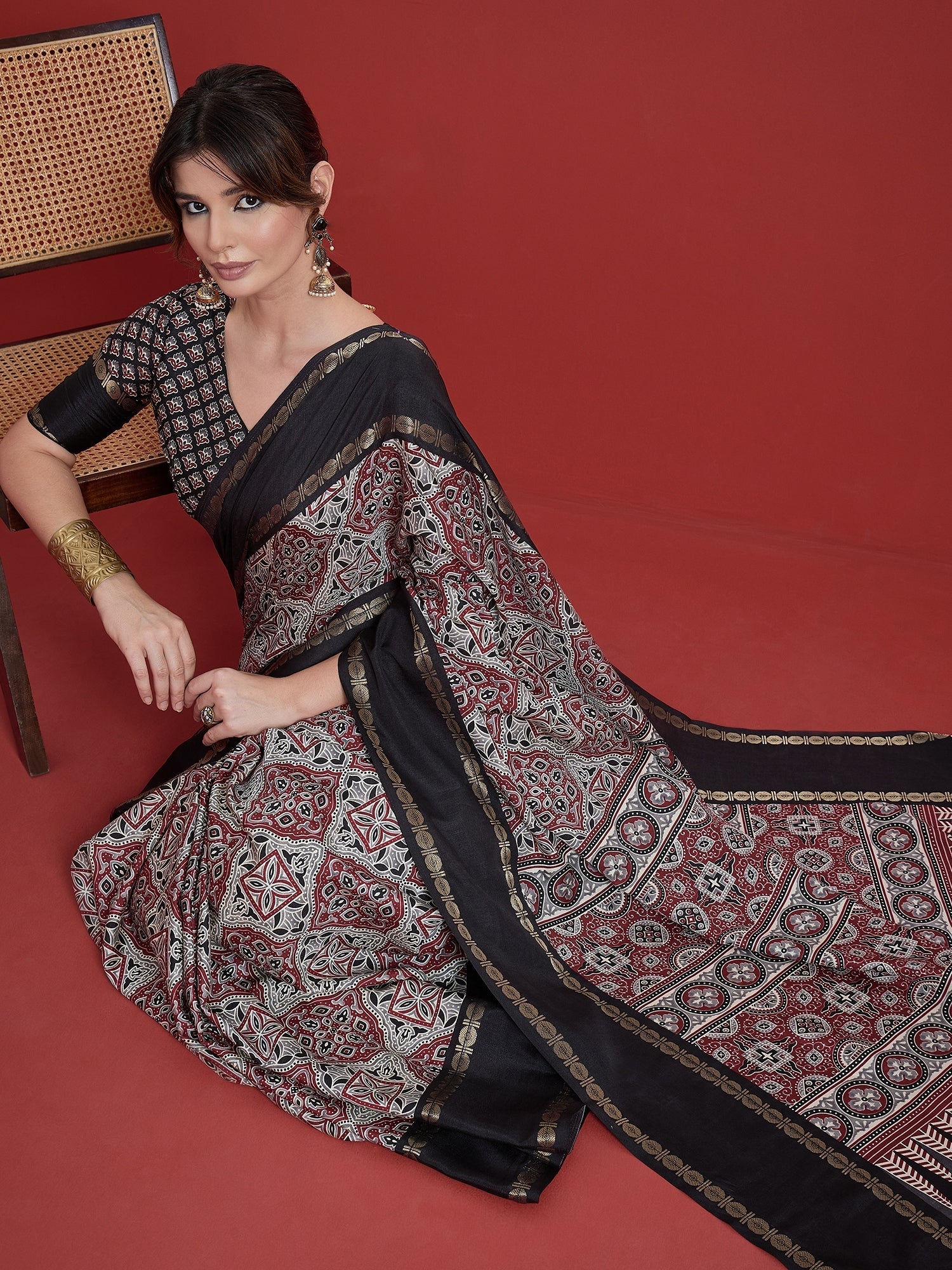 Kashmira Textured Tussar Silk Saree for Festive Wear ClothsVilla