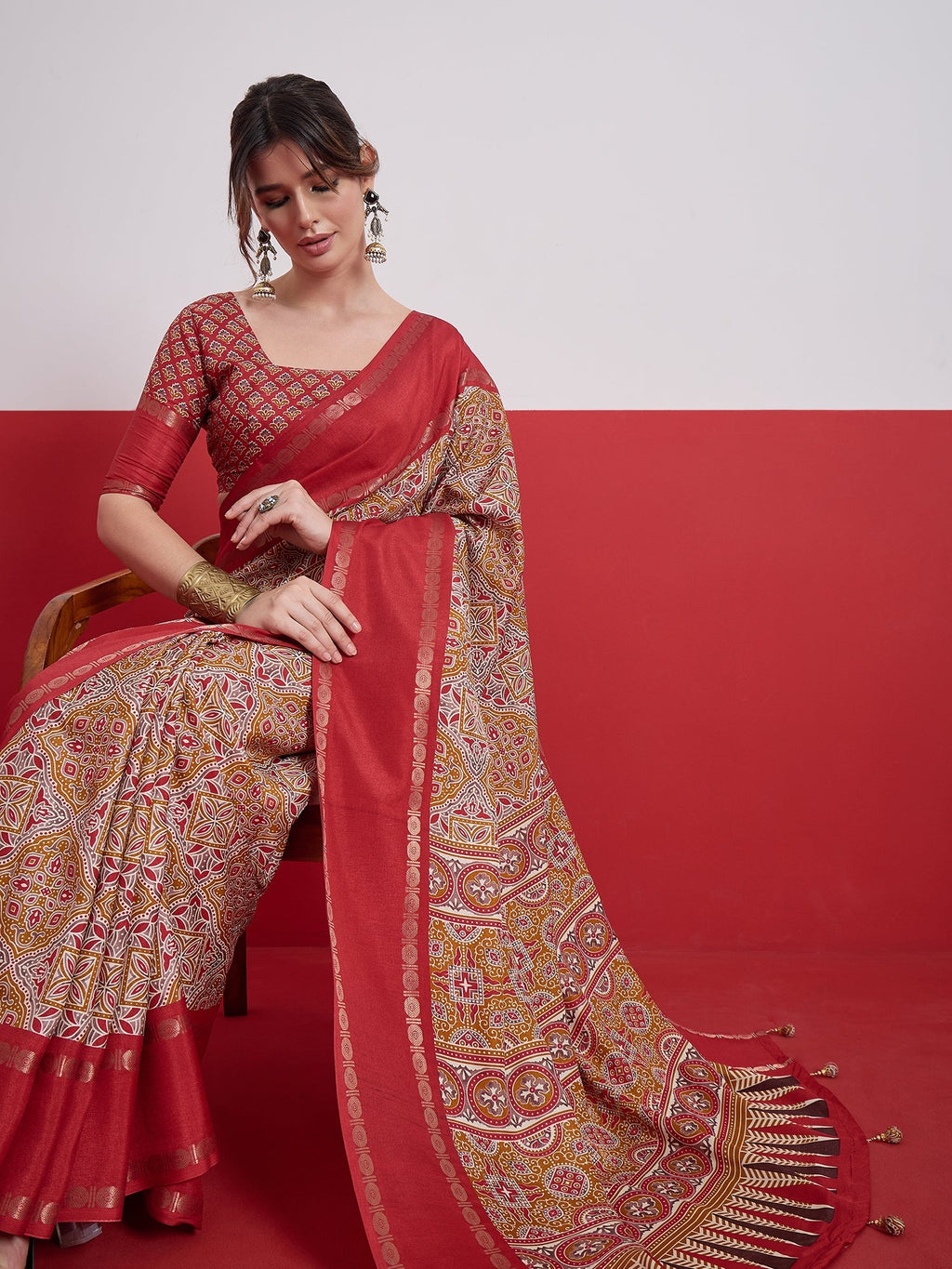 Kashmira Textured Tussar Silk Saree for Festive Wear ClothsVilla