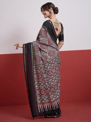 Kashmira Textured Tussar Silk Saree for Festive Wear ClothsVilla