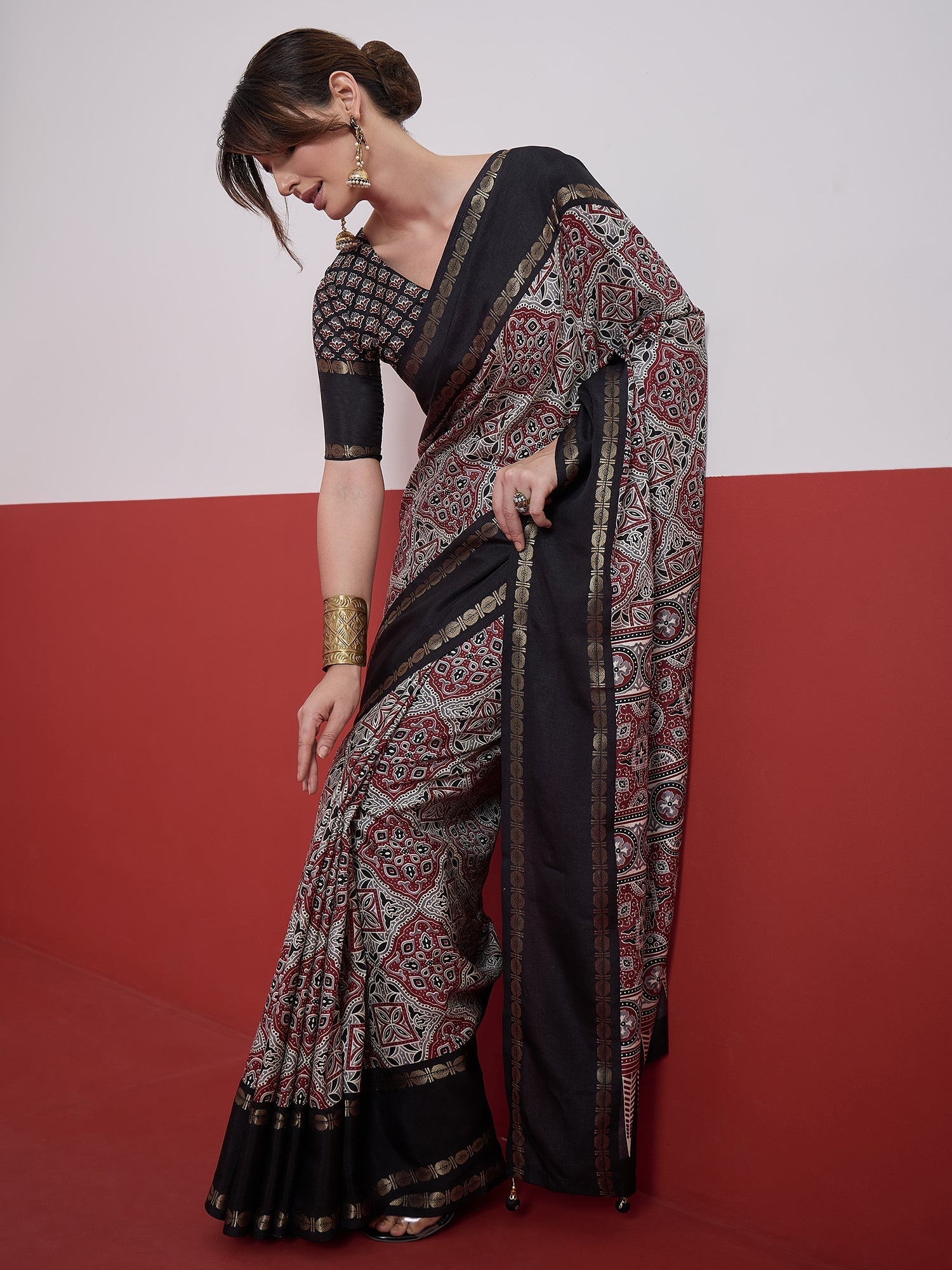 Kashmira Textured Tussar Silk Saree for Festive Wear ClothsVilla