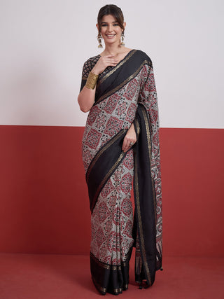 Kashmira Textured Tussar Silk Saree for Festive Wear ClothsVilla