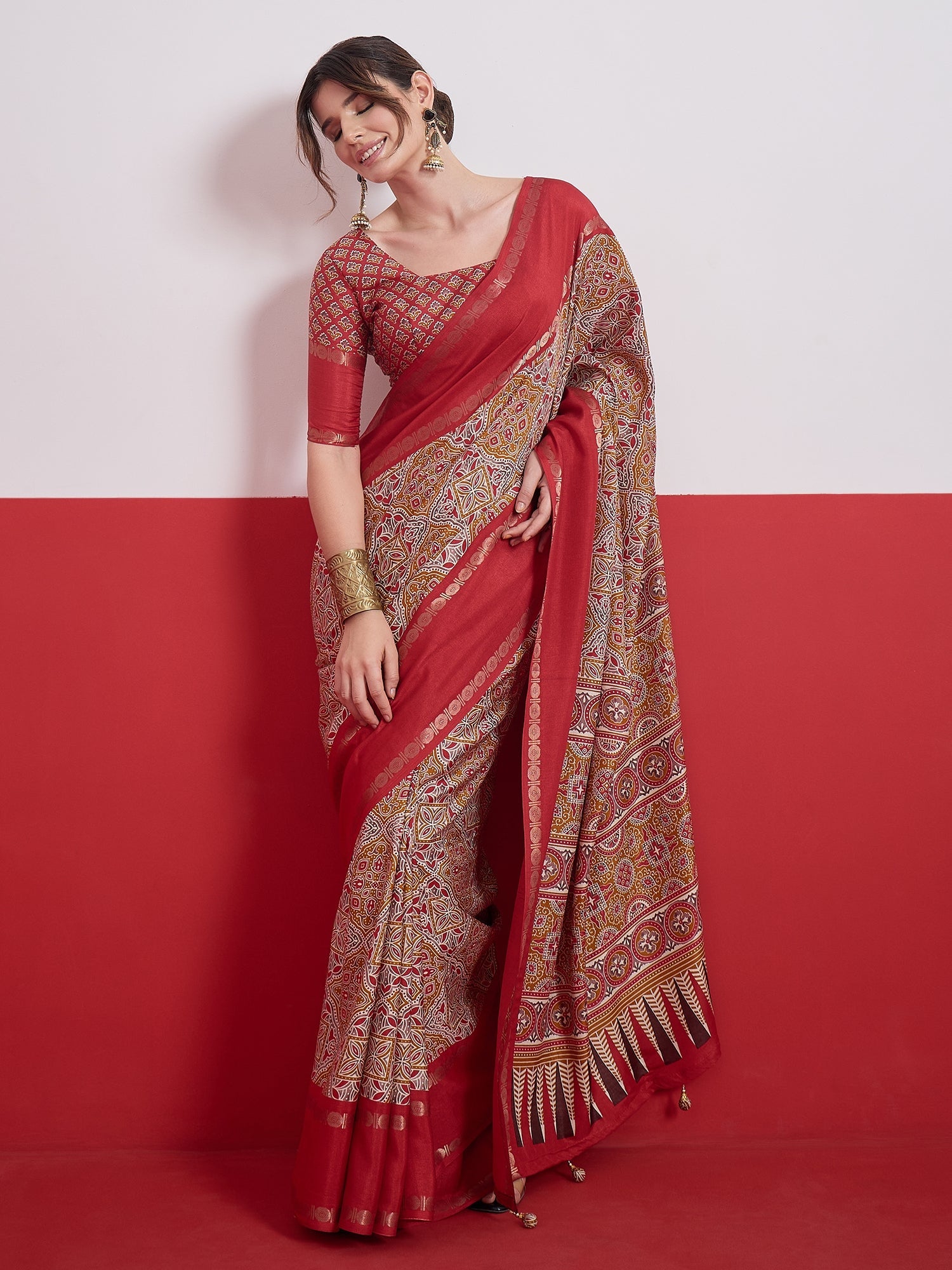 Kashmira Textured Tussar Silk Saree for Festive Wear ClothsVilla