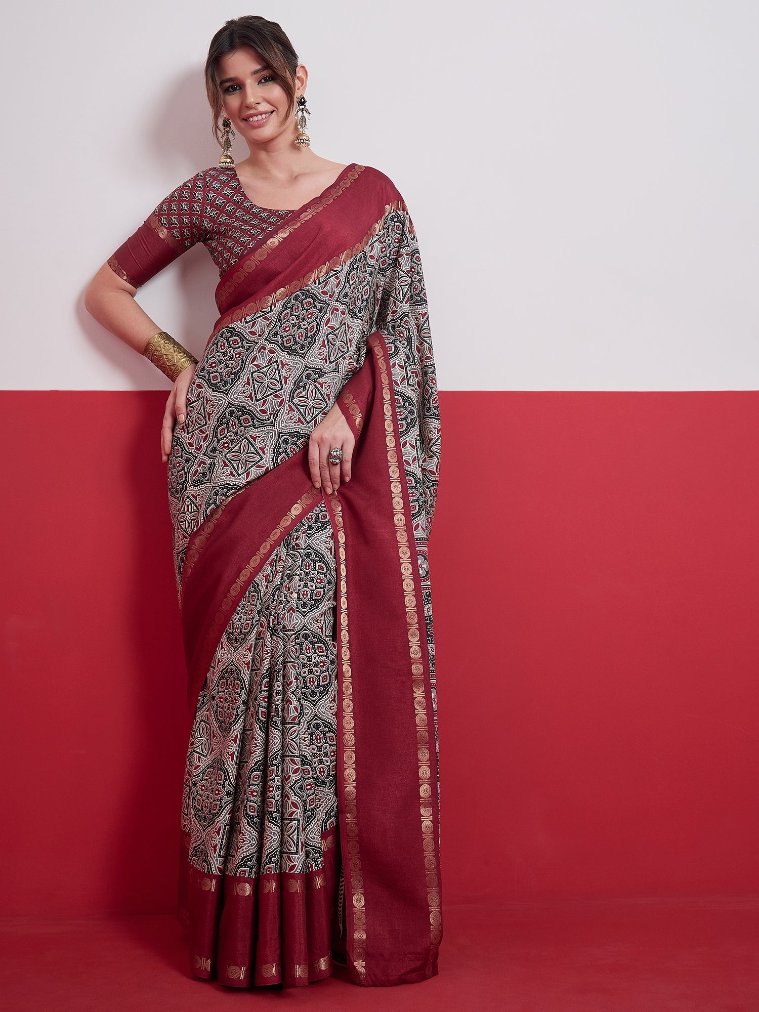 Kashmira Textured Tussar Silk Saree for Festive Wear ClothsVilla