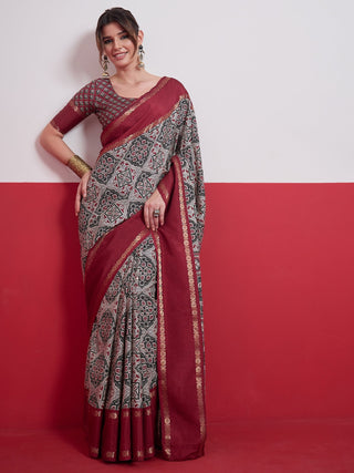 Kashmira Textured Tussar Silk Saree for Festive Wear ClothsVilla