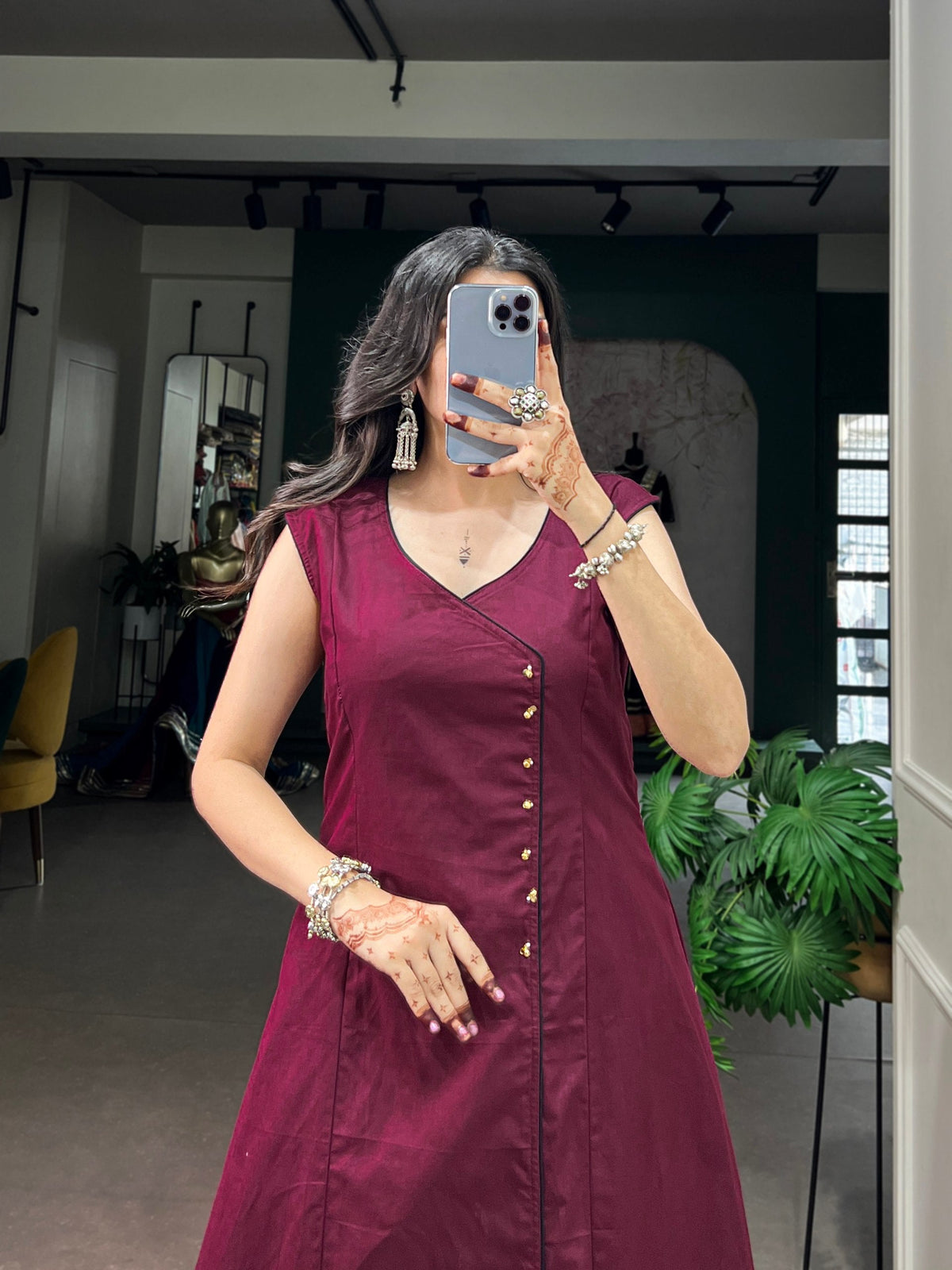 Khadi Cotton Kurta Ethnic Wear Cloth's Villa