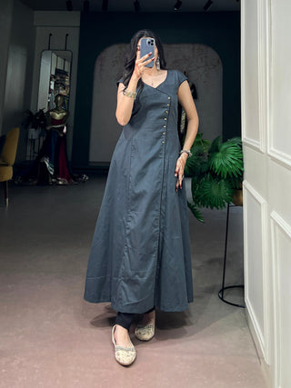 Khadi Cotton Kurta Ethnic Wear Cloth's Villa