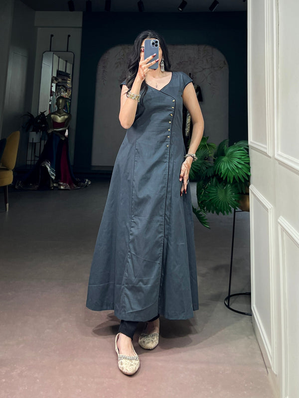 Khadi Cotton Kurta Ethnic Wear Cloth's Villa