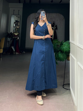 Khadi Cotton Kurta Ethnic Wear Cloth's Villa