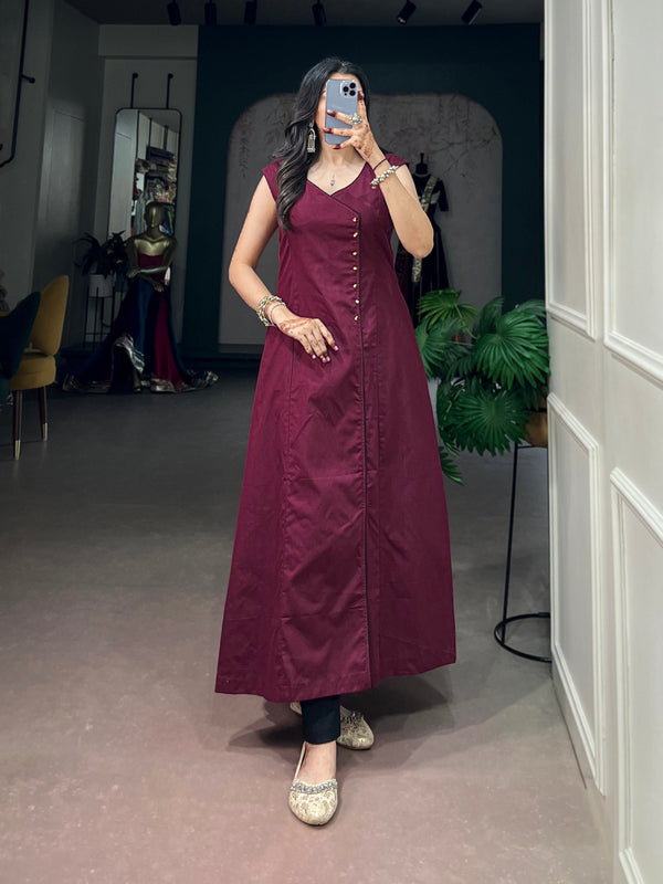 Khadi Cotton Kurta Ethnic Wear Cloth's Villa