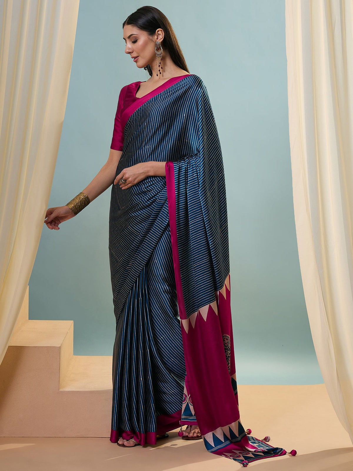 Kiyana Elegant Semi Modal Saree for Wedding Functions ClothsVilla