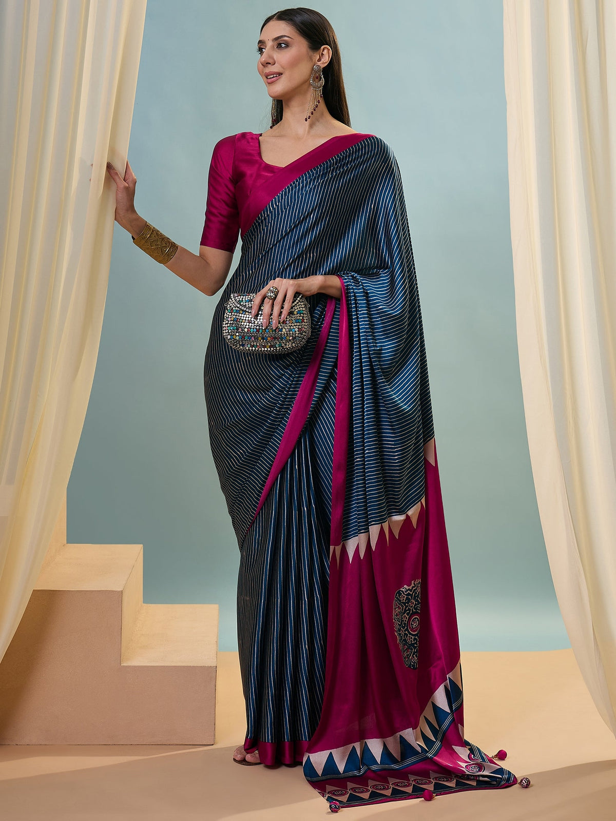 Kiyana Elegant Semi Modal Saree for Wedding Functions ClothsVilla