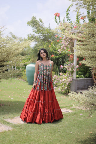 Kora Cotton Lehenga Choli Set with Patchwork ClothsVilla