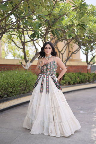 Kora Cotton Lehenga Choli Set with Patchwork ClothsVilla