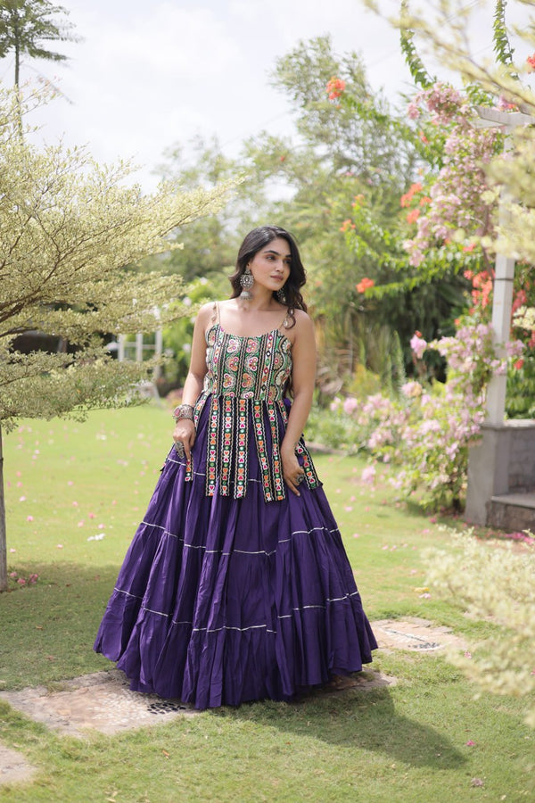 Kora Cotton Lehenga Choli Set with Patchwork ClothsVilla