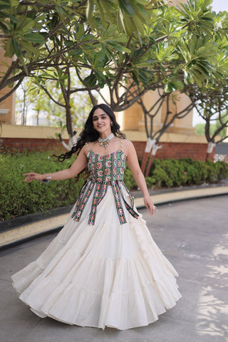 Kora Cotton Lehenga Choli Set with Patchwork ClothsVilla