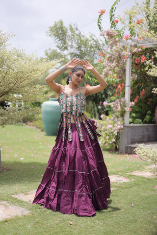 Kora Cotton Lehenga Choli Set with Patchwork ClothsVilla