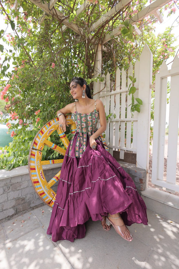 Kora Cotton Lehenga Choli Set with Patchwork ClothsVilla