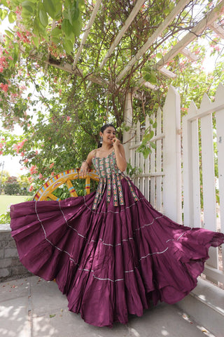 Kora Cotton Lehenga Choli Set with Patchwork ClothsVilla