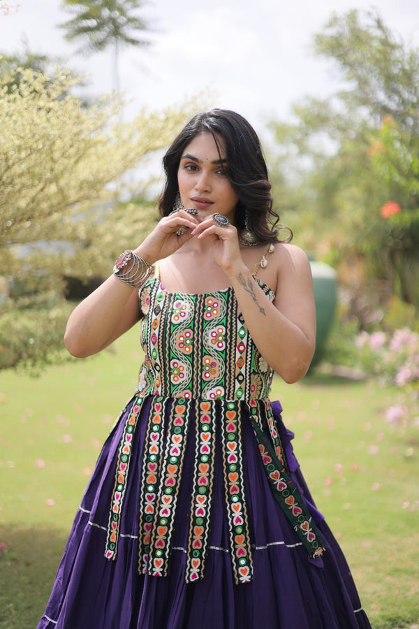 Kora Cotton Lehenga Choli Set with Patchwork ClothsVilla