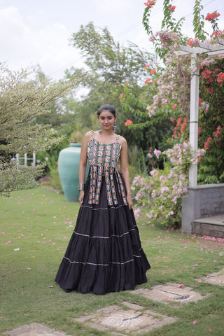 Kora Cotton Lehenga Choli Set with Patchwork ClothsVilla