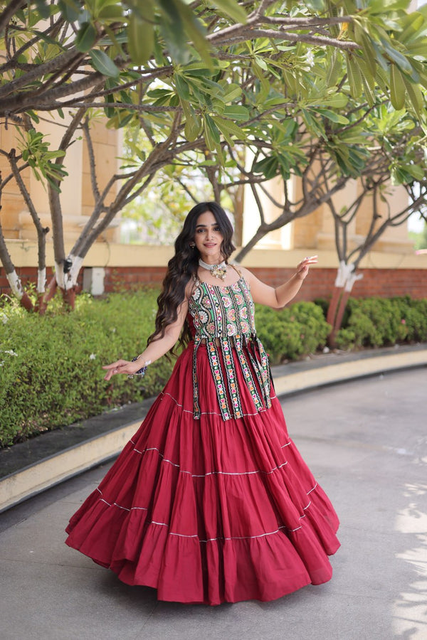 Kora Cotton Lehenga Choli Set with Patchwork ClothsVilla