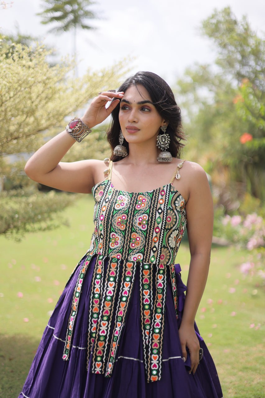 Kora Cotton Lehenga Choli Set with Patchwork ClothsVilla