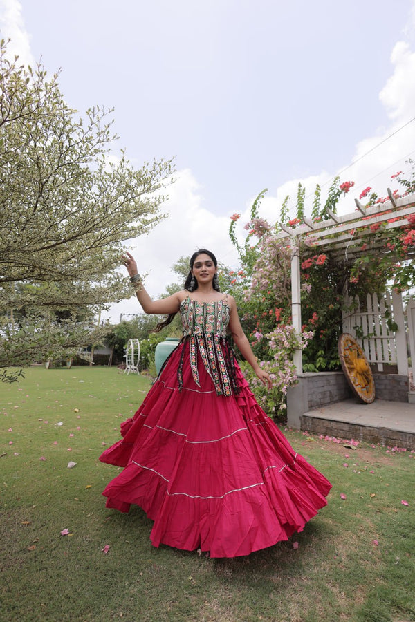 Kora Cotton Lehenga Choli Set with Patchwork ClothsVilla