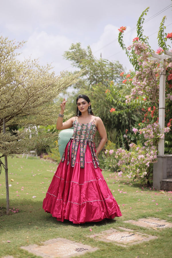 Kora Cotton Lehenga Choli Set with Patchwork ClothsVilla