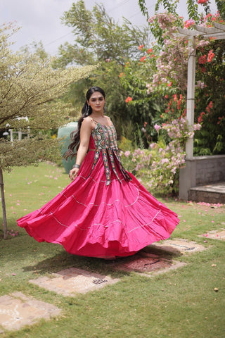 Kora Cotton Lehenga Choli Set with Patchwork ClothsVilla