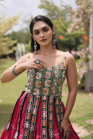 Kora Cotton Lehenga Choli Set with Patchwork ClothsVilla